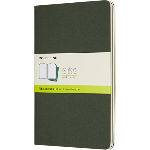 Moleskine Cahier Journal L – Blanko , Moleskine, myrtengrün, Karton, 21,00cm x 0,67cm x 13,00cm (Länge x Höhe x Breite), Bild 1
