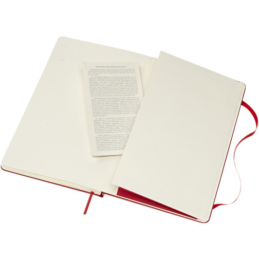 Moleskine Classic Hardcover Notizbuch L – Blanko , Moleskine, scharlachrot, Lederimitat Papier, 21,00cm x 1,50cm x 13,00cm (Länge x Höhe x Breite), Bild 3