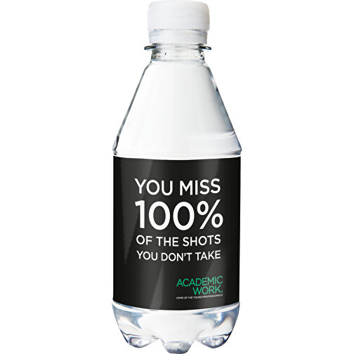 330 Ml PromoWater - Mineralwasser, Mit Kohlensäure - Eco Papier-Etikett , Kunststoff, 6,40cm x 17,20cm x 6,40cm (Länge x Höhe x Breite), Bild 1