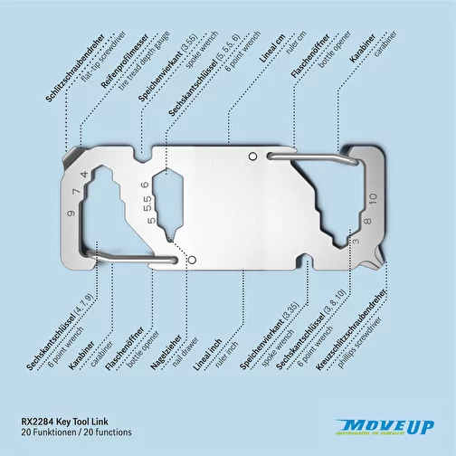 Set de cadeaux / articles cadeaux : ROMINOX® Key Tool Link (20 functions) emballage à motif Super , Image 10