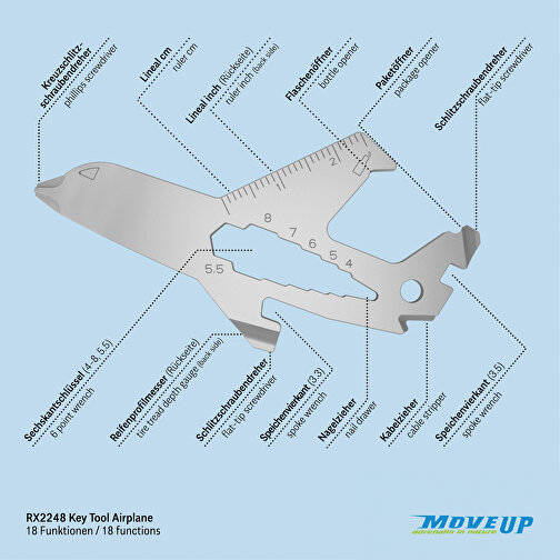 Set de cadeaux / articles cadeaux : ROMINOX® Key Tool Airplane (18 functions) emballage à motif Fa, Image 10