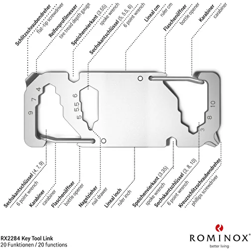 Set de cadeaux / articles cadeaux : ROMINOX® Key Tool Link (20 functions) emballage à motif Happy , Image 9