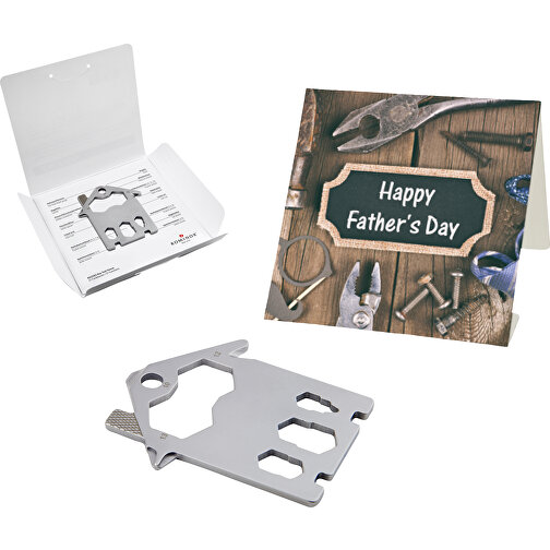 Set de cadeaux / articles cadeaux : ROMINOX® Key Tool House (21 functions) emballage à motif Happy, Image 1