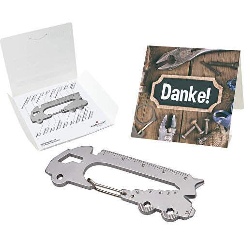 Set de cadeaux / articles cadeaux : ROMINOX® Key Tool Truck (22 functions) emballage à motif Danke, Image 1