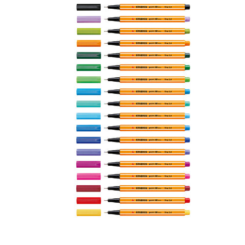 STABILO Point 88 Mini Fineliner , Stabilo, gelb, Kunststoff, 11,80cm x 0,80cm x 0,80cm (Länge x Höhe x Breite), Bild 2