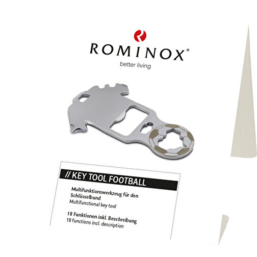 ROMINOX® Key Tool // Football - 18 Funktionen (Fussball) , Edelstahl, 7,20cm x 0,20cm x 4,80cm (Länge x Höhe x Breite), Bild 4
