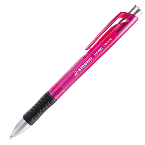 STABILO Concept Frozen Kugelschreiber , Stabilo, transparent pink, Kunststoff, 14,50cm x 1,40cm x 1,20cm (Länge x Höhe x Breite), Bild 2