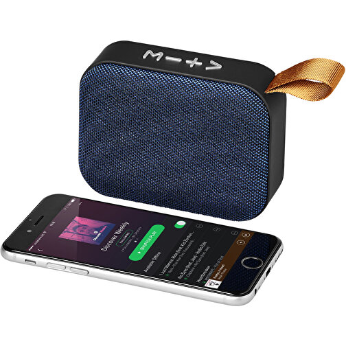 Fashion Stoff Bluetooth®-Lautsprecher , royalblau, ABS Kunststoff, 4,00cm x 8,20cm x 11,20cm (Länge x Höhe x Breite), Bild 6