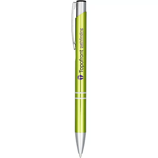 Stylo bille rétractable en aluminium anodisé Moneta, Image 2