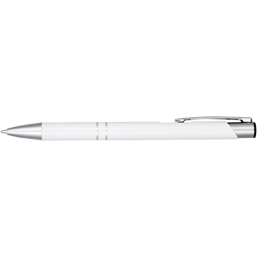 Moneta Druckkugelschreiber Aus Eloxiertem Aluminium , weiß, Aluminium, ABS Kunststoff, 13,50cm (Länge), Bild 6