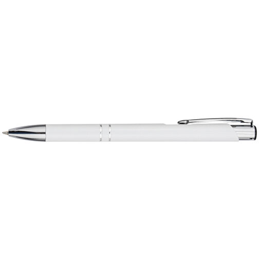 Moneta Druckkugelschreiber Aus Aluminium , weiß, Aluminium, 13,50cm (Höhe), Bild 5