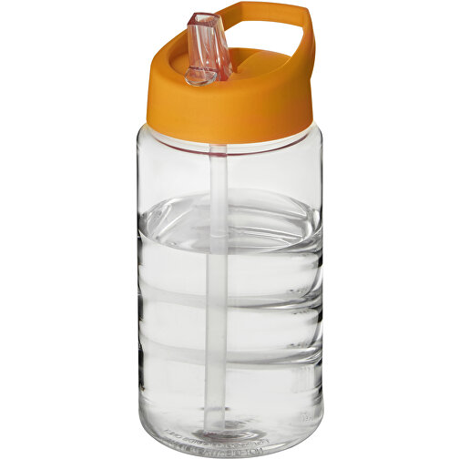 H2O Active® Bop 500 Ml Sportflasche Mit Ausgussdeckel , transparent / orange, PET Kunststoff, 72% PP Kunststoff, 17% SAN Kunststoff, 11% PE Kunststoff, 17,10cm (Höhe), Bild 1