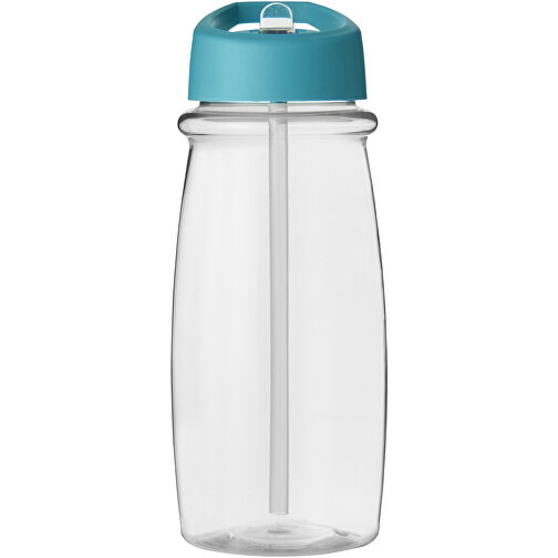 H2O Active® Pulse 600 Ml Sportflasche Mit Ausgussdeckel , transparent / aquablau, PET Kunststoff, 72% PP Kunststoff, 17% SAN Kunststoff, 11% PE Kunststoff, 19,90cm (Höhe), Bild 3