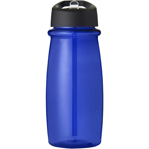 H2O Active® Pulse 600 Ml Sportflasche Mit Ausgussdeckel , blau / schwarz, PET Kunststoff, 72% PP Kunststoff, 17% SAN Kunststoff, 11% PE Kunststoff, 19,90cm (Höhe), Bild 3
