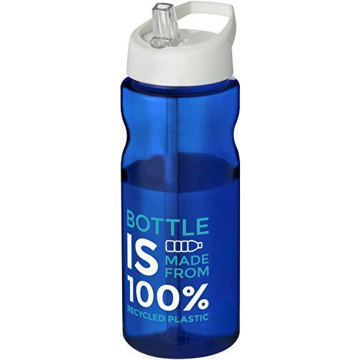 H2O Active® Eco Base 650 Ml Sportflasche Mit Ausgussdeckel , Green Concept, blau / weiß, PCR Kunststoff, 72% PP Kunststoff, 17% SAN Kunststoff, 11% PE Kunststoff, 21,80cm (Höhe), Bild 2