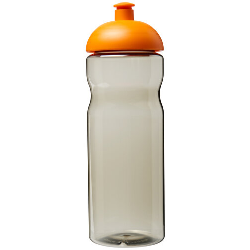 H2O Active® Eco Base 650 Ml Sportflasche Mit Stülpdeckel , kohle transparent / orange, PCR Kunststoff, 90% PP Kunststoff, 10% TPE Kunststoff, 22,40cm (Höhe), Bild 2