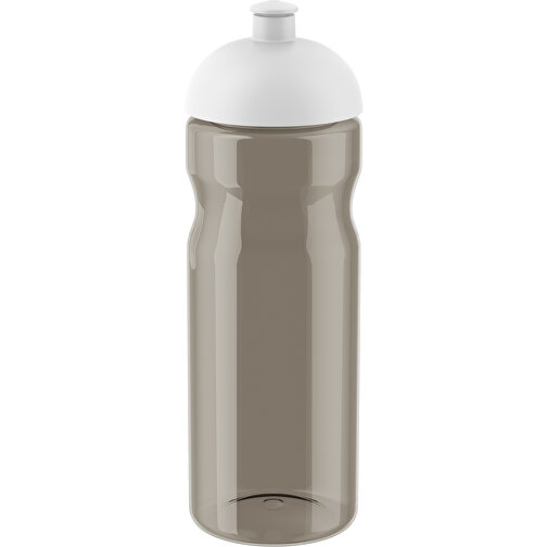 H2O Active® Eco Base 650 Ml Sportflasche Mit Stülpdeckel , kohle transparent / weiß, PCR Kunststoff, 90% PP Kunststoff, 10% TPE Kunststoff, 22,40cm (Höhe), Bild 1