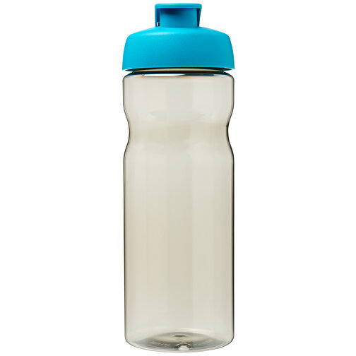 H2O Active® Eco Base 650 Ml Sportflasche Mit Klappdeckel , kohle transparent / aquablau, PCR plastic, PP-Kunststoff, 22,40cm (Höhe), Bild 2