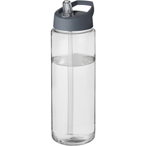 H2O Active® Vibe 850 Ml Sportflasche Mit Ausgussdeckel , transparent / storm grey, PET Kunststoff, 72% PP Kunststoff, 17% SAN Kunststoff, 11% PE Kunststoff, 24,20cm (Höhe), Bild 1