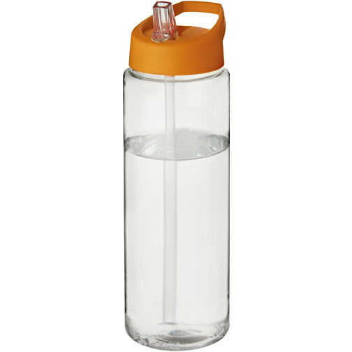 H2O Active® Vibe 850 Ml Sportflasche Mit Ausgussdeckel , transparent / orange, PET Kunststoff, 72% PP Kunststoff, 17% SAN Kunststoff, 11% PE Kunststoff, 24,20cm (Höhe), Bild 1