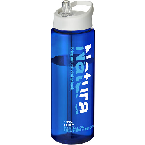 H2O Active® Vibe 850 Ml Sportflasche Mit Ausgussdeckel , blau / weiß, PET Kunststoff, 72% PP Kunststoff, 17% SAN Kunststoff, 11% PE Kunststoff, 24,20cm (Höhe), Bild 2