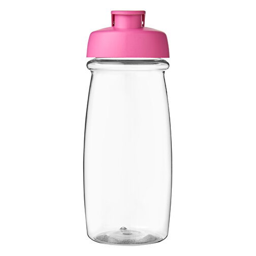 H2O Active® Pulse 600 Ml Sportflasche Mit Klappdeckel , transparent / rosa, PET Kunststoff, PP Kunststoff, 20,30cm (Höhe), Bild 4