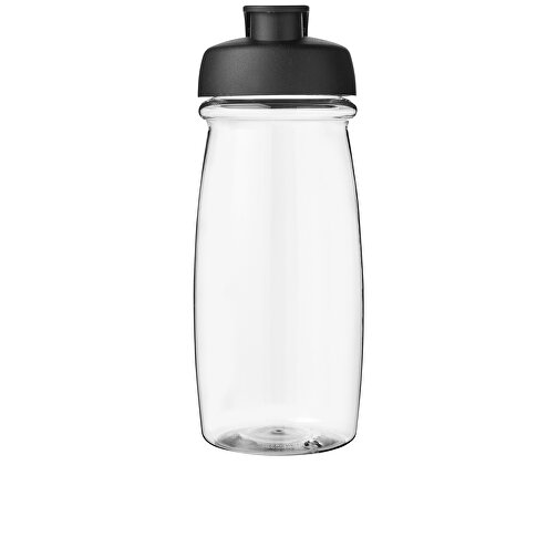 H2O Active® Pulse 600 Ml Sportflasche Mit Klappdeckel , transparent / schwarz, PET Kunststoff, PP Kunststoff, 20,30cm (Höhe), Bild 3