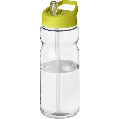 H2O Active® Base 650 Ml Sportflasche Mit Ausgussdeckel , transparent / limone, PET Kunststoff, 72% PP Kunststoff, 17% SAN Kunststoff, 11% PE Kunststoff, 21,80cm (Höhe), Bild 1