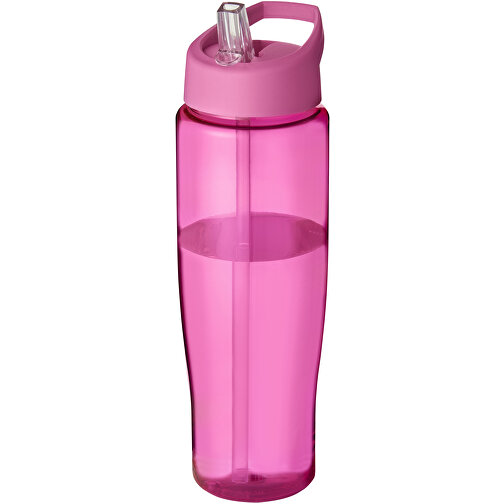 H2O Active® Tempo 700 Ml Sportflasche Mit Ausgussdeckel , rosa, PET Kunststoff, 72% PP Kunststoff, 17% SAN Kunststoff, 11% PE Kunststoff, 23,40cm (Höhe), Bild 1