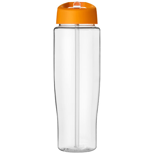 H2O Active® Tempo 700 Ml Sportflasche Mit Ausgussdeckel , transparent / orange, PET Kunststoff, 72% PP Kunststoff, 17% SAN Kunststoff, 11% PE Kunststoff, 23,90cm (Höhe), Bild 2