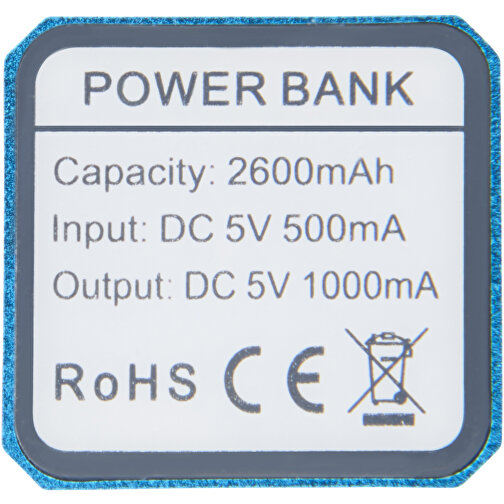 Powerbank WS101B 2200/2600 MAh , blau, Aluminium, 9,40cm x 2,20cm x 2,10cm (Länge x Höhe x Breite), Bild 3