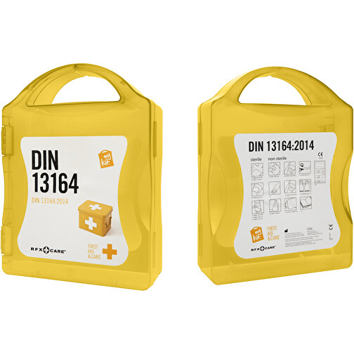 MyKit Erste-Hilfe DIN 13164 , gelb, Kunststoff, 27,00cm x 19,70cm x 7,60cm (Länge x Höhe x Breite), Bild 1