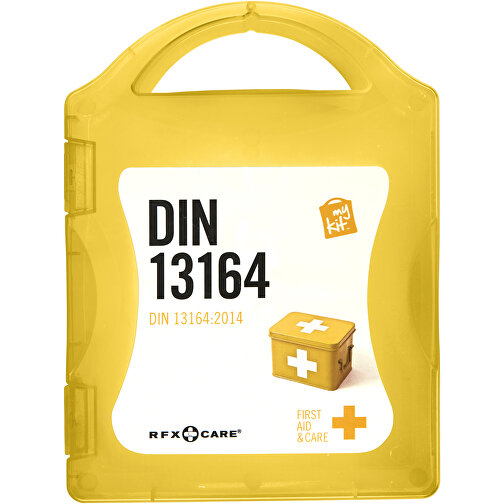 MyKit Erste-Hilfe DIN 13164 , gelb, Kunststoff, 27,00cm x 19,70cm x 7,60cm (Länge x Höhe x Breite), Bild 4