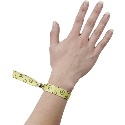 Et Vollfarbig Bedrucktes Festival-Armband , weiß, Polyester, 33,00cm x 1,50cm (Länge x Breite), Bild 2