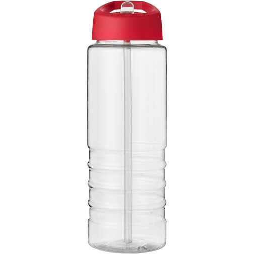 H2O Active® Treble 750 Ml Sportflasche Mit Ausgussdeckel , transparent / rot, PET Kunststoff, 72% PP Kunststoff, 17% SAN Kunststoff, 11% PE Kunststoff, 22,80cm (Höhe), Bild 3