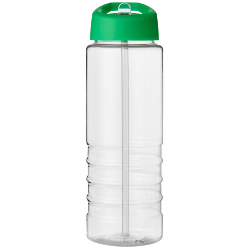 H2O Active® Treble 750 Ml Sportflasche Mit Ausgussdeckel , transparent / grün, PET Kunststoff, 72% PP Kunststoff, 17% SAN Kunststoff, 11% PE Kunststoff, 22,80cm (Höhe), Bild 4