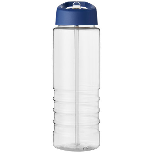 H2O Active® Treble 750 Ml Sportflasche Mit Ausgussdeckel , transparent / blau, PET Kunststoff, 72% PP Kunststoff, 17% SAN Kunststoff, 11% PE Kunststoff, 22,80cm (Höhe), Bild 4