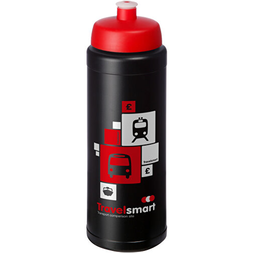 Baseline® Plus Grip 750 Ml Sportflasche Mit Sportdeckel , schwarz / rot, HDPE Kunststoff, PP Kunststoff, 23,60cm (Höhe), Bild 2