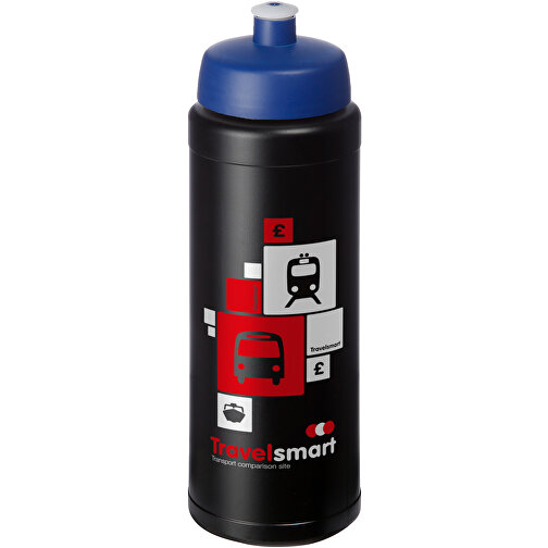 Baseline® Plus Grip 750 Ml Sportflasche Mit Sportdeckel , schwarz / blau, HDPE Kunststoff, PP Kunststoff, 23,60cm (Höhe), Bild 2