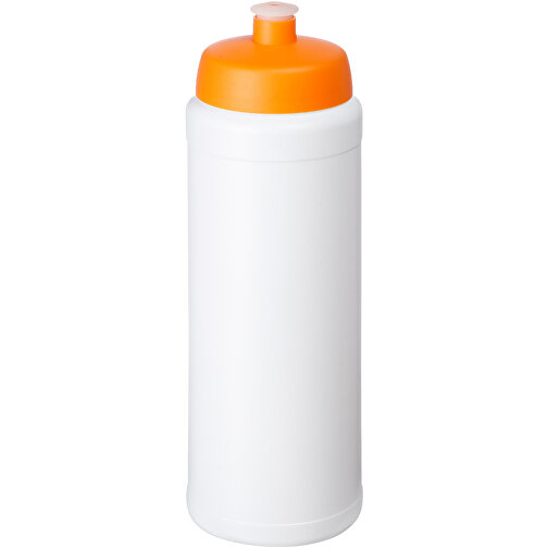 Baseline® Plus Grip 750 Ml Sportflasche Mit Sportdeckel , weiß / orange, HDPE Kunststoff, PP Kunststoff, 23,60cm (Höhe), Bild 1