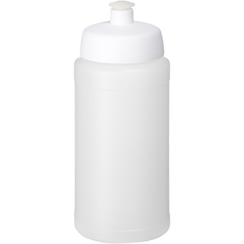 Baseline® Plus 500 Ml Flasche Mit Sportdeckel , transparent / weiss, HDPE Kunststoff, PP Kunststoff, 18,50cm (Höhe), Bild 1