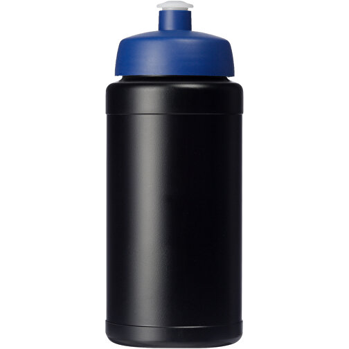 Baseline® Plus 500 Ml Flasche Mit Sportdeckel , schwarz / blau, HDPE Kunststoff, PP Kunststoff, 18,50cm (Höhe), Bild 3