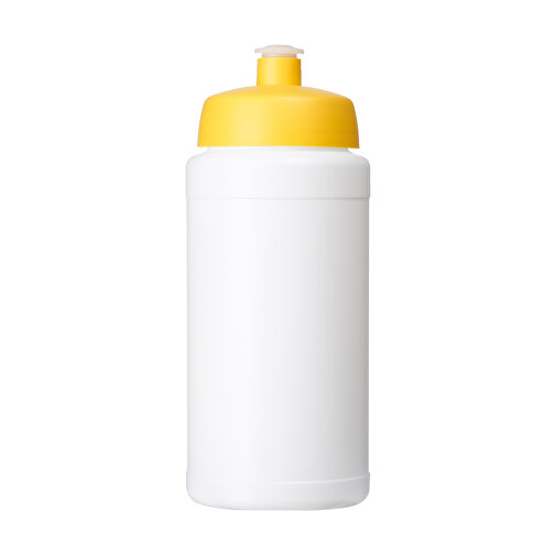 Baseline® Plus 500 Ml Flasche Mit Sportdeckel , weiß / gelb, HDPE Kunststoff, PP Kunststoff, 18,50cm (Höhe), Bild 4