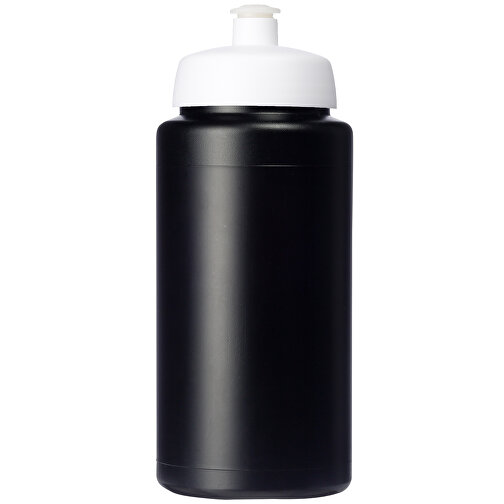Baseline® Plus Grip 500 Ml Sportflasche Mit Sportdeckel , schwarz / weiß, HDPE Kunststoff, PP Kunststoff, 18,50cm (Höhe), Bild 4