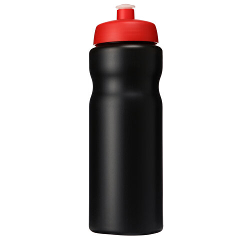 Baseline® Plus 650 Ml Sportflasche , schwarz / rot, HDPE Kunststoff, PP Kunststoff, 22,30cm (Höhe), Bild 4