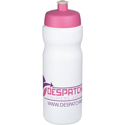 Baseline® Plus 650 Ml Sportflasche , weiß / rosa, HDPE Kunststoff, PP Kunststoff, 22,30cm (Höhe), Bild 2