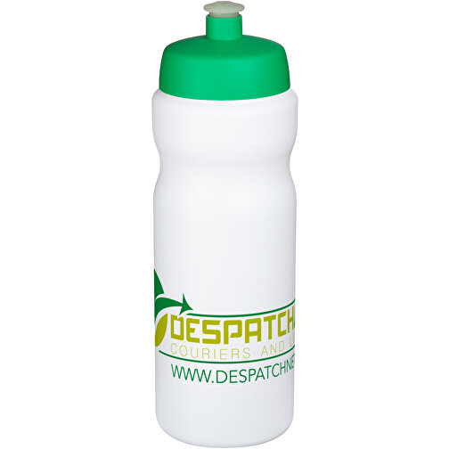 Baseline® Plus 650 Ml Sportflasche , weiß / grün, HDPE Kunststoff, PP Kunststoff, 22,30cm (Höhe), Bild 2
