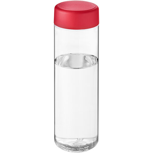 H2O Active® Vibe 850 Ml Sportflasche Mit Drehdeckel , transparent / rot, PET Kunststoff, PP Kunststoff, 22,90cm (Höhe), Bild 1