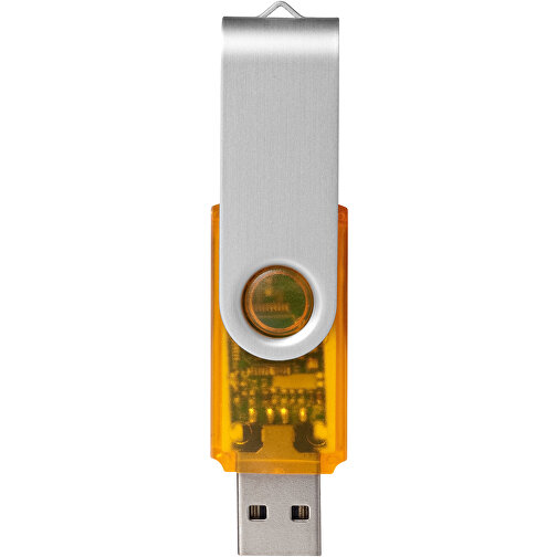 Rotate Transculent USB-Stick , orange MB , 32 GB , Kunststoff, Aluminium MB , 5,80cm x 1,90cm x 1,00cm (Länge x Höhe x Breite), Bild 3