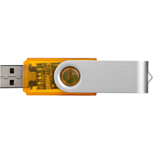 Rotate Transculent USB-Stick , orange MB , 8 GB , Kunststoff, Aluminium MB , 5,80cm x 1,90cm x 1,00cm (Länge x Höhe x Breite), Bild 4